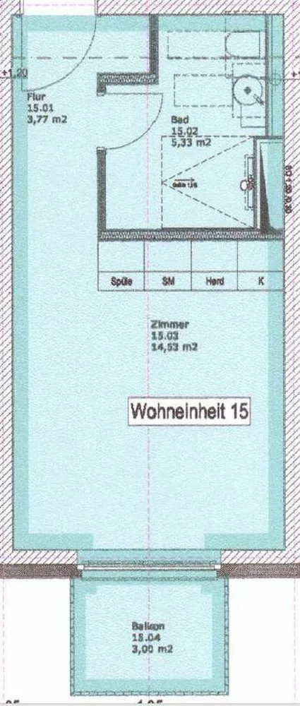 1 Zimmer Wohnung mit 26 m² in Hamburg – Bild 11