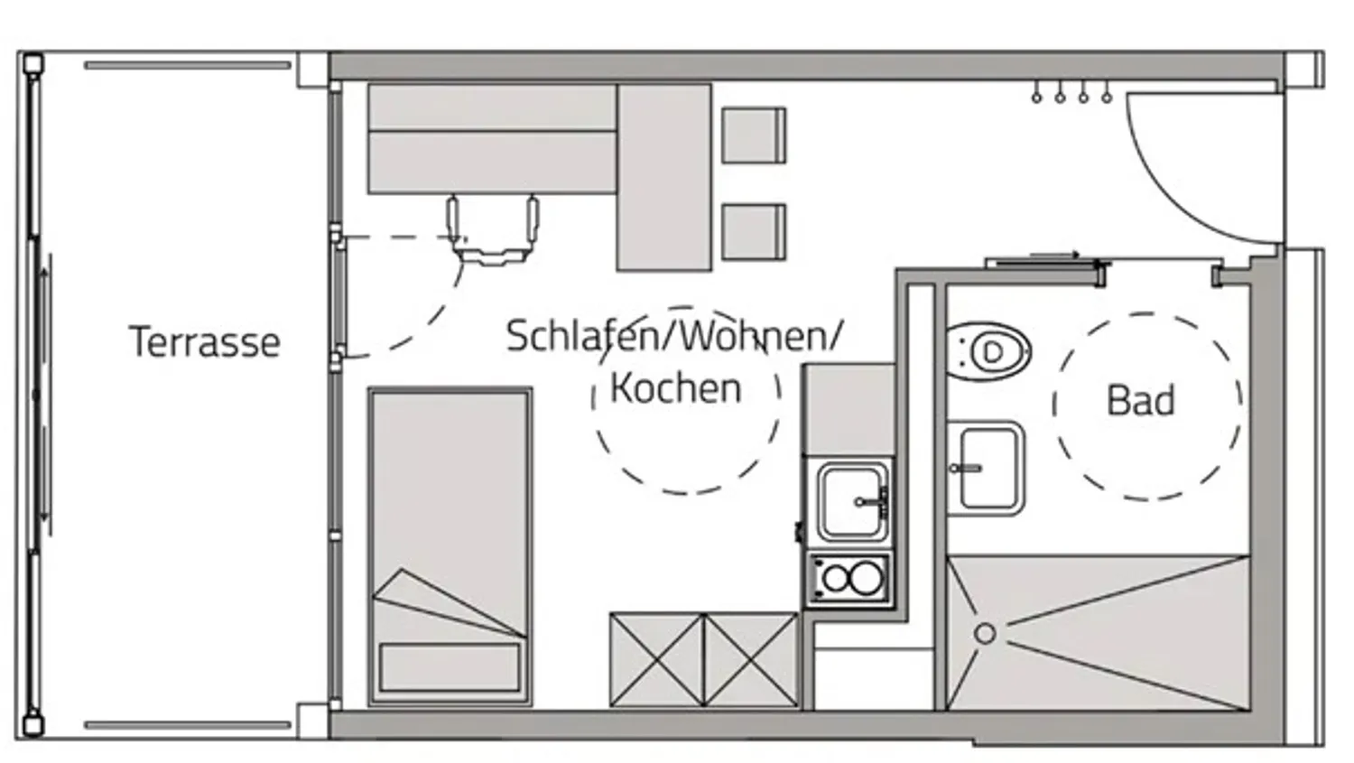 1 Zimmer Wohnung mit 28 m² in Würzburg – Bild 5