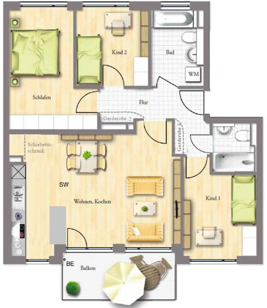 4 room apartment with 95 m² in Munich – Photo 2