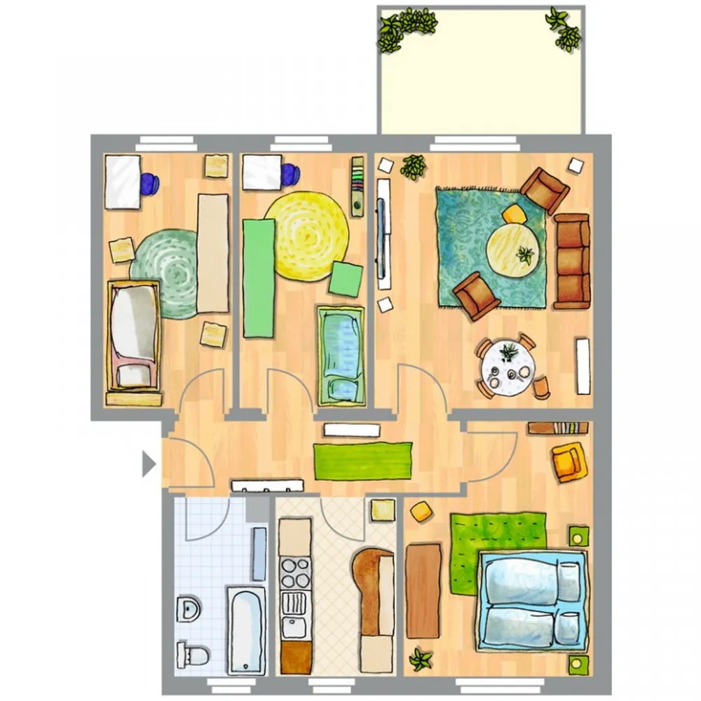 4 Zimmer Wohnung mit 72 m² in Wittenberg – Bild 5