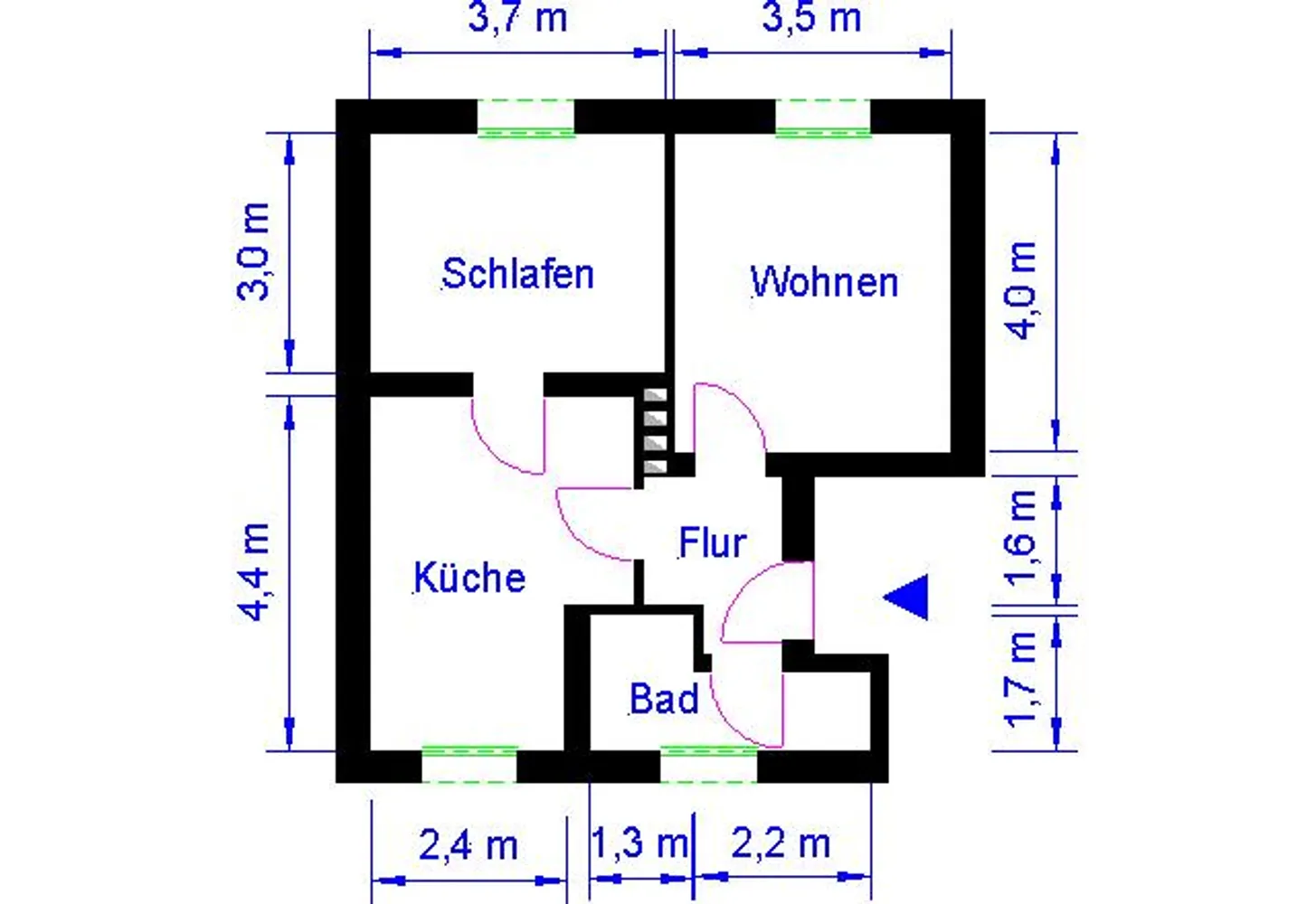 2 room apartment with 46 m² in Magdeburg – Photo 5