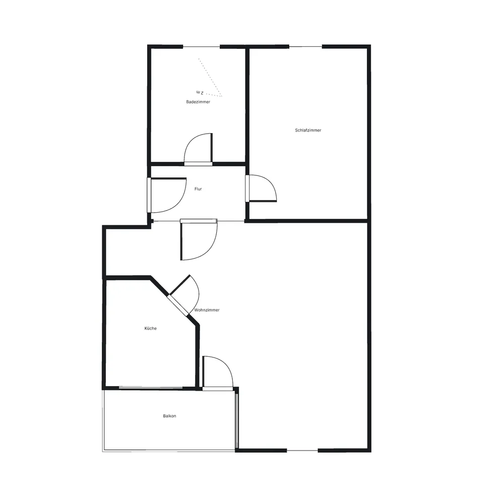 2 Zimmer Wohnung mit 52 m² in Hannover – Bild 2