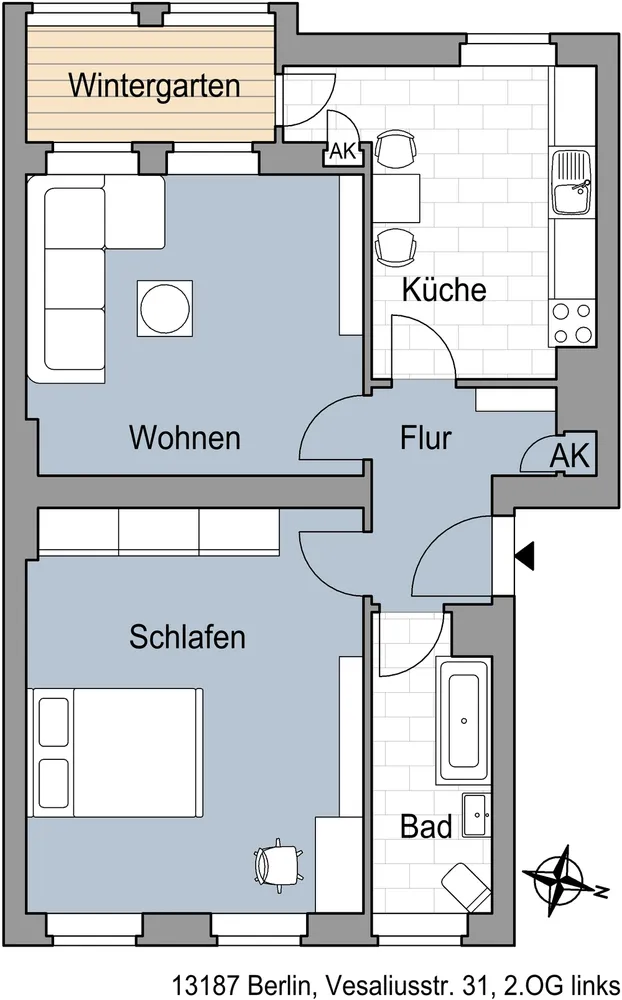 2 Zimmer Wohnung mit 64 m² in Berlin – Bild 2