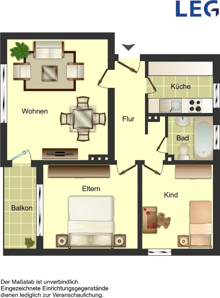 3 Zimmer Wohnung mit 60 m² in Ibbenbüren – Bild 3