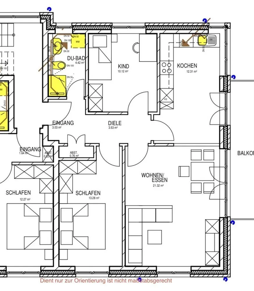 3 Zimmer Wohnung mit 80 m² in Hamburg – Bild 2