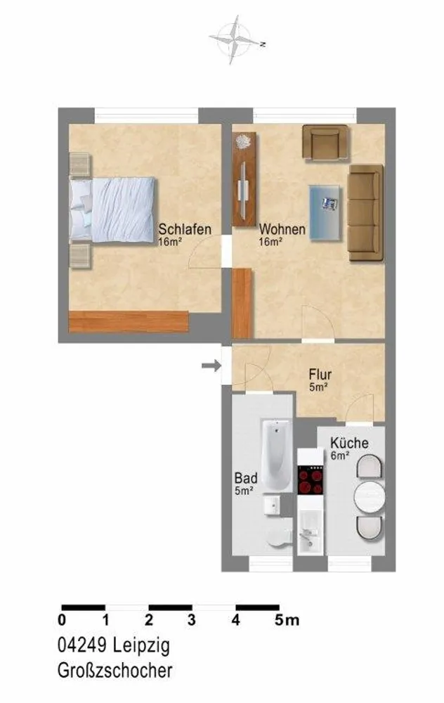 2 Zimmer Wohnung mit 46 m² in Leipzig – Bild 8