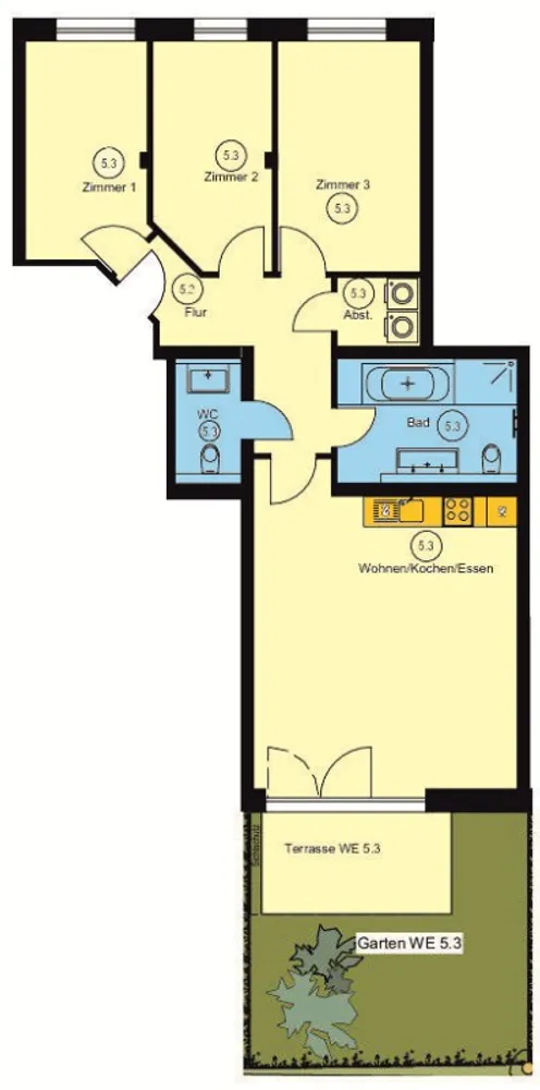 4 Zimmer Wohnung mit 94 m² in Leipzig – Bild 1