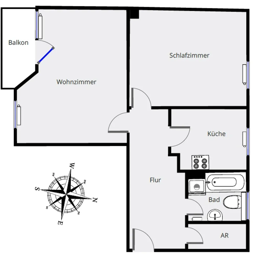 2 Zimmer Wohnung mit 62 m² in Erlangen – Bild 1