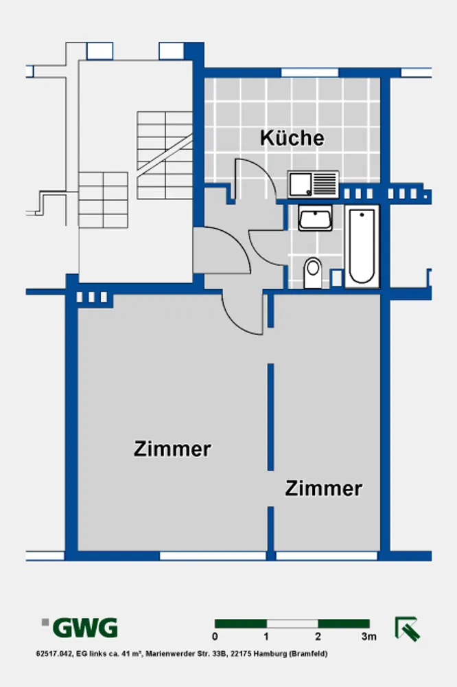 2 Zimmer Wohnung mit 41 m² in Hamburg – Bild 5