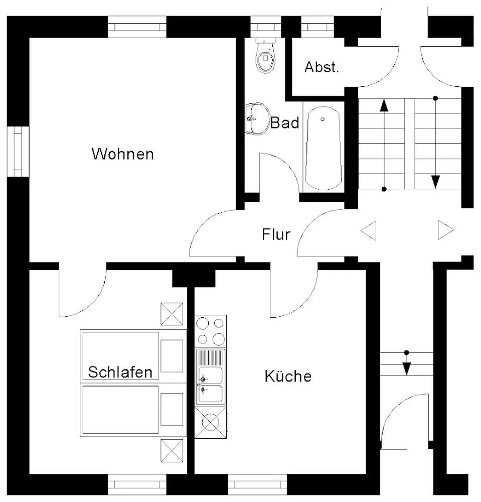 2 Zimmer Wohnung mit 46 m² in Neuwied – Bild 1