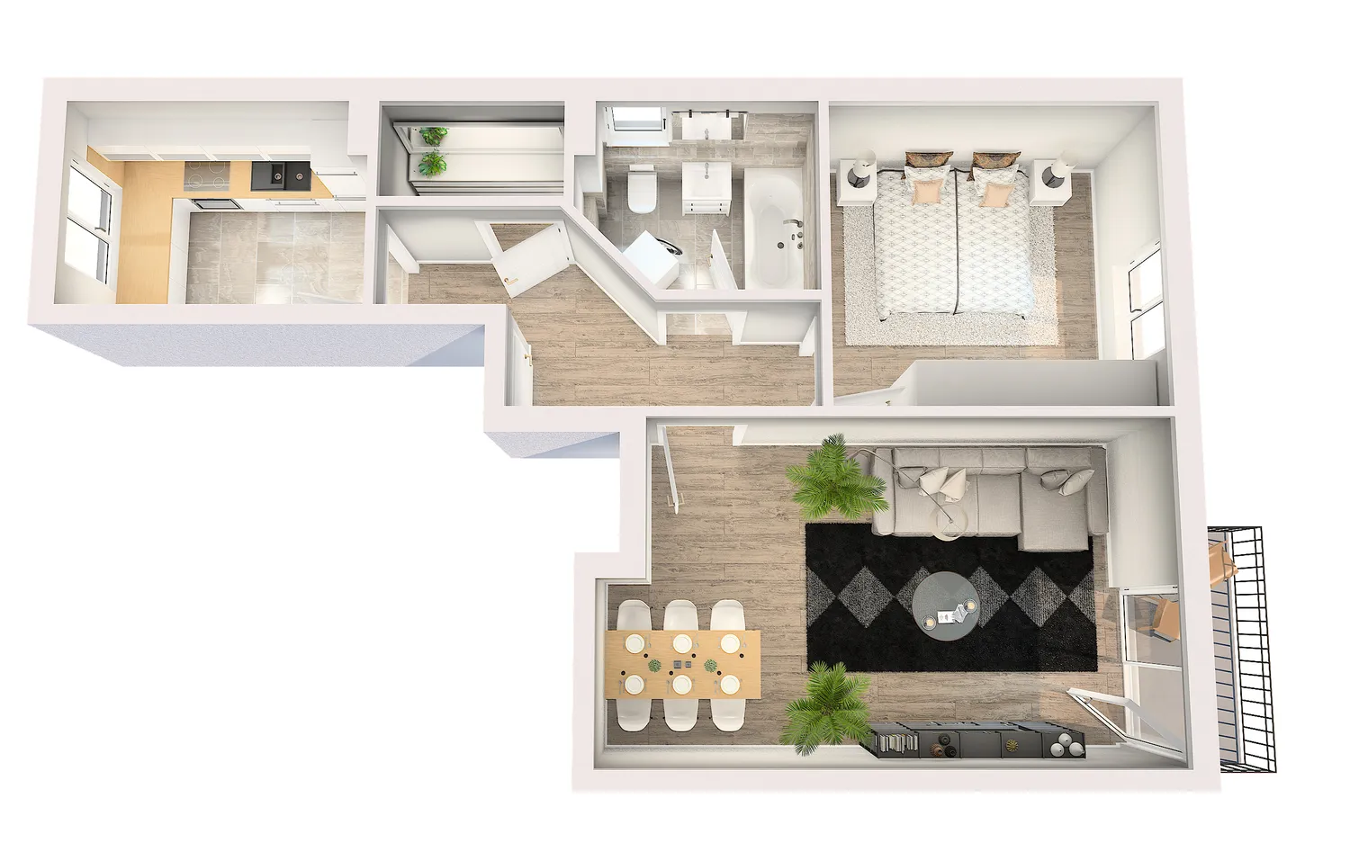 2 Zimmer Wohnung mit 69 m² in Dresden – Bild 2