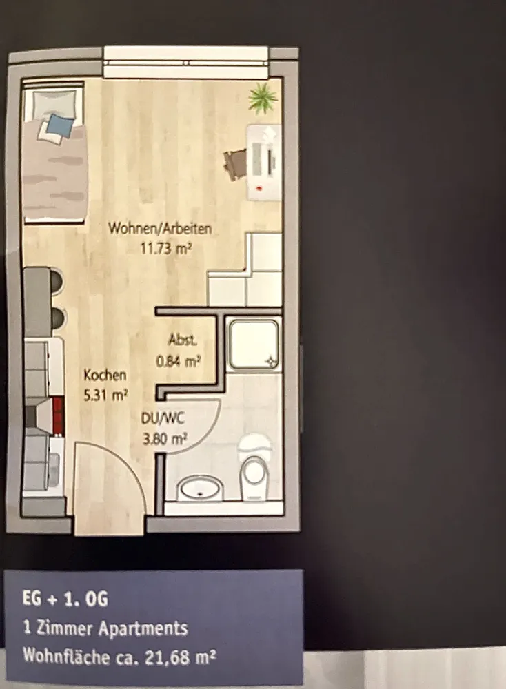 1 Zimmer Wohnung mit 22 m² in Nürtingen – Bild 4