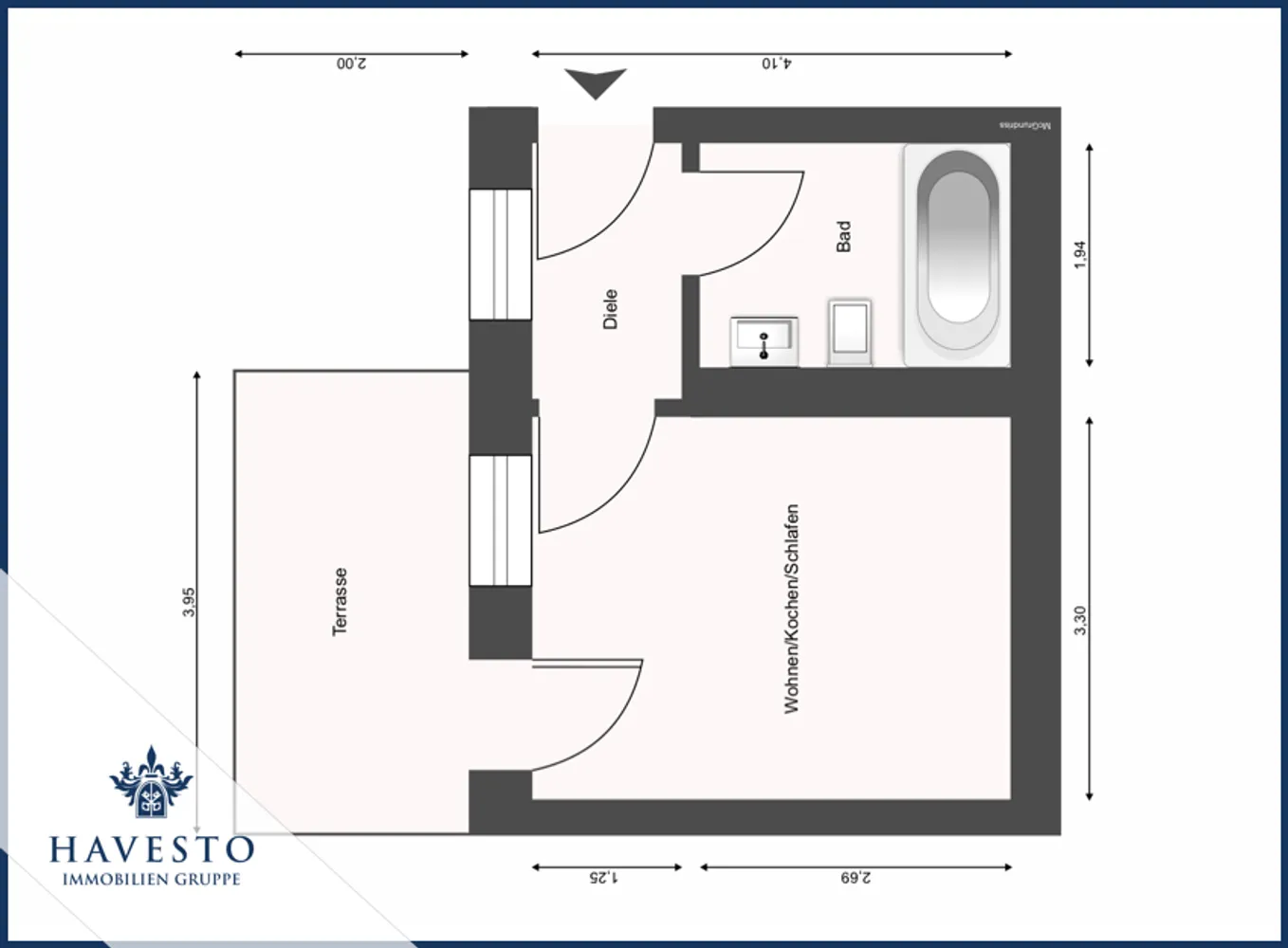 1 Zimmer Wohnung mit 22 m² in Magdeburg – Bild 3