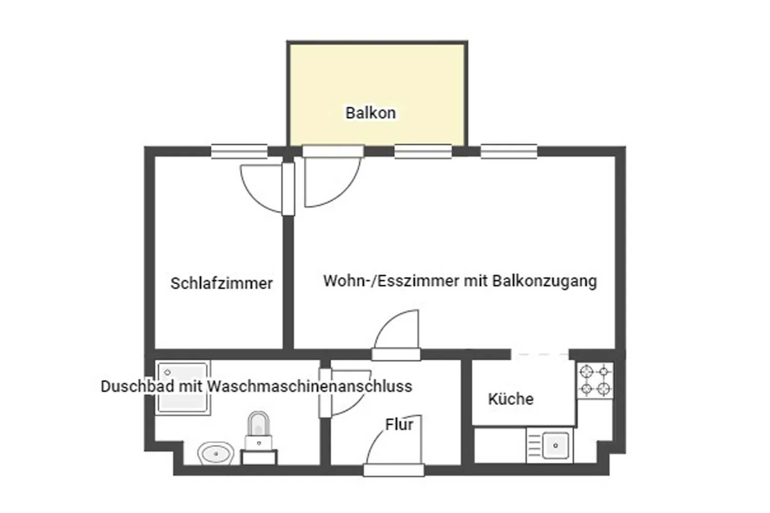 2 room apartment with 39 m² in Lübeck – Photo 4