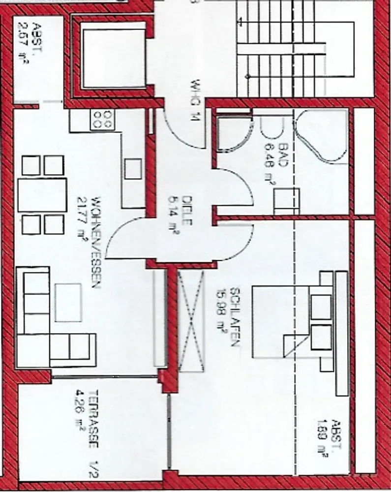 2 Zimmer Wohnung mit 59 m² in Augsburg – Bild 6