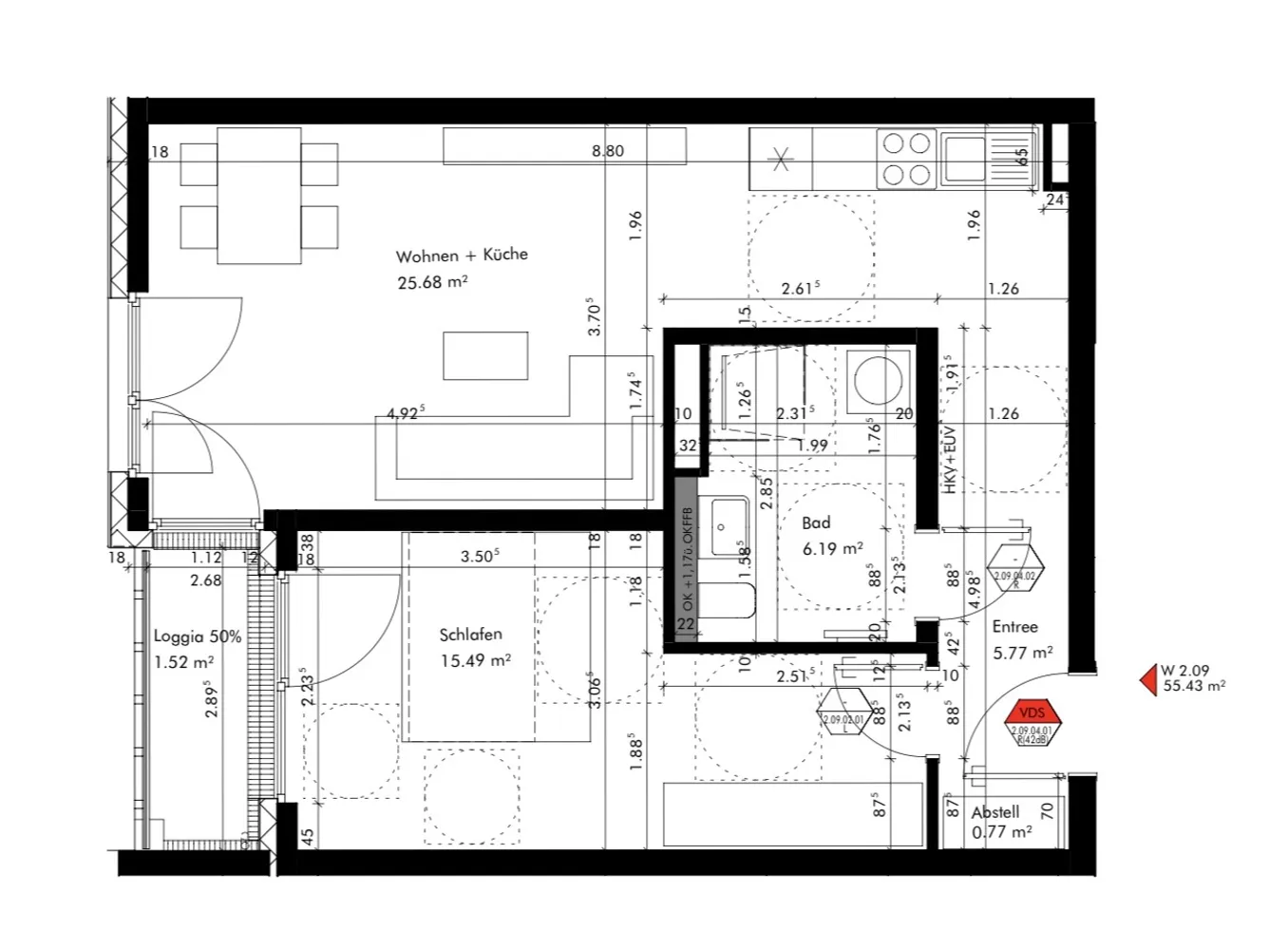 2 Zimmer Wohnung mit 55 m² in München – Bild 12