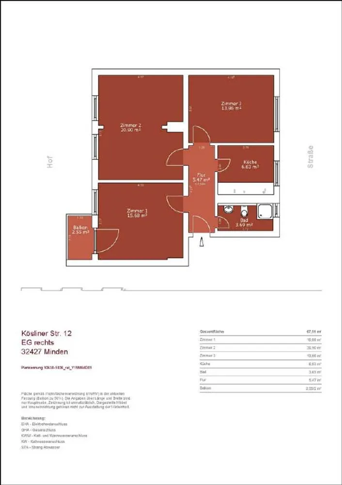 3 Zimmer Wohnung mit 66 m² in Minden – Bild 9