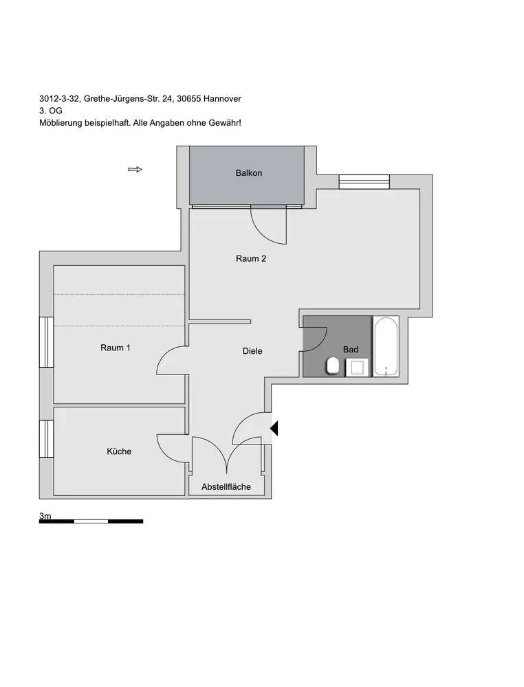2 Zimmer Wohnung mit 66 m² in Hannover – Bild 2