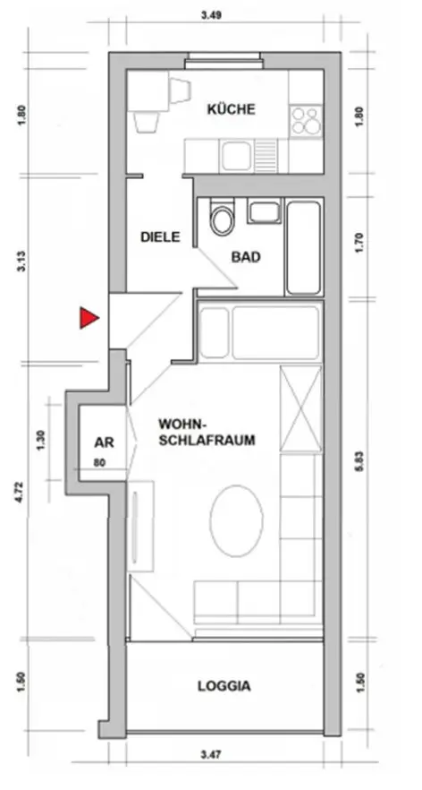 Studio mit 39 m² in Mettmann – Bild 5