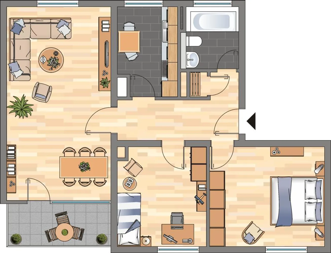 4 Zimmer Wohnung mit 64 m² in Hagen – Bild 3
