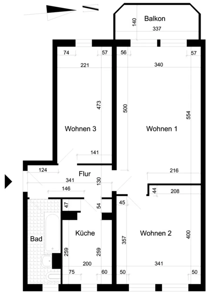 3 room apartment with 61 m² in Magdeburg – Photo 2