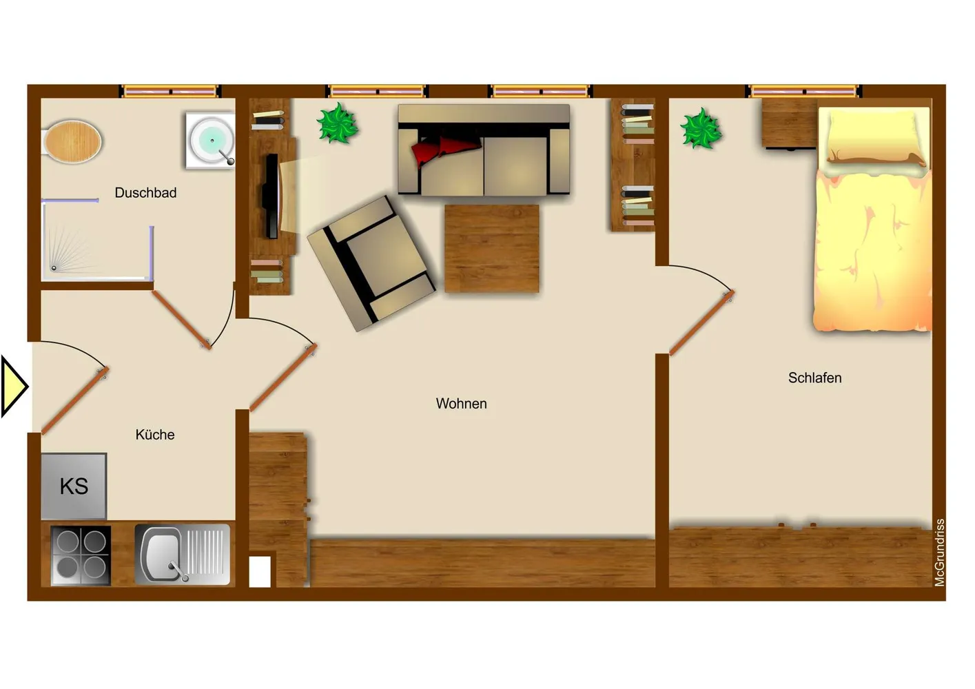 2 room apartment with 33 m² in Magdeburg – Photo 10