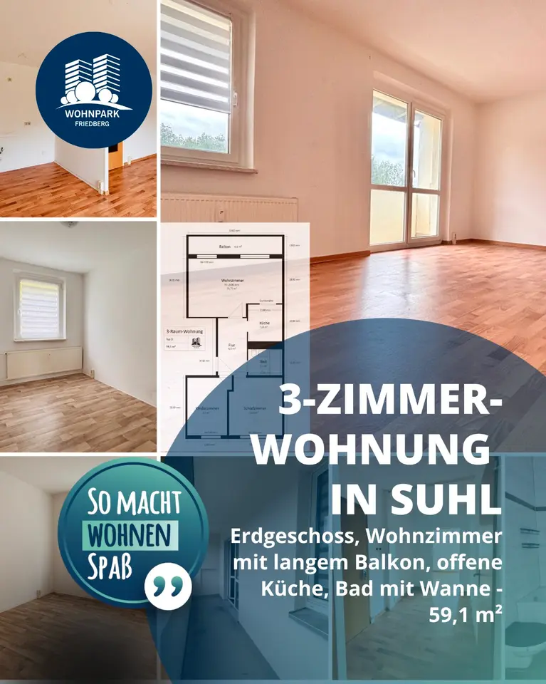 3 Zimmer Wohnung mit 59 m² in Suhl – Bild 5