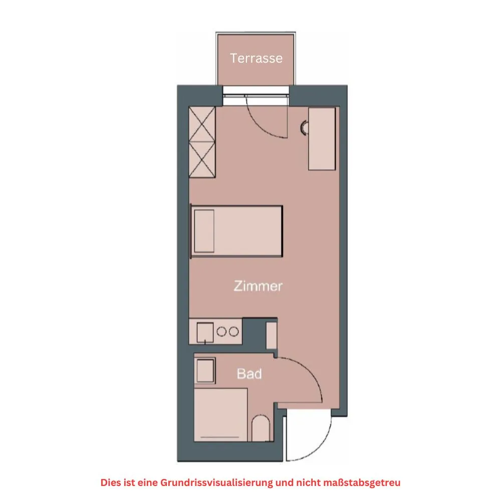 1 Zimmer Wohnung mit 26 m² in Rosenheim – Bild 1