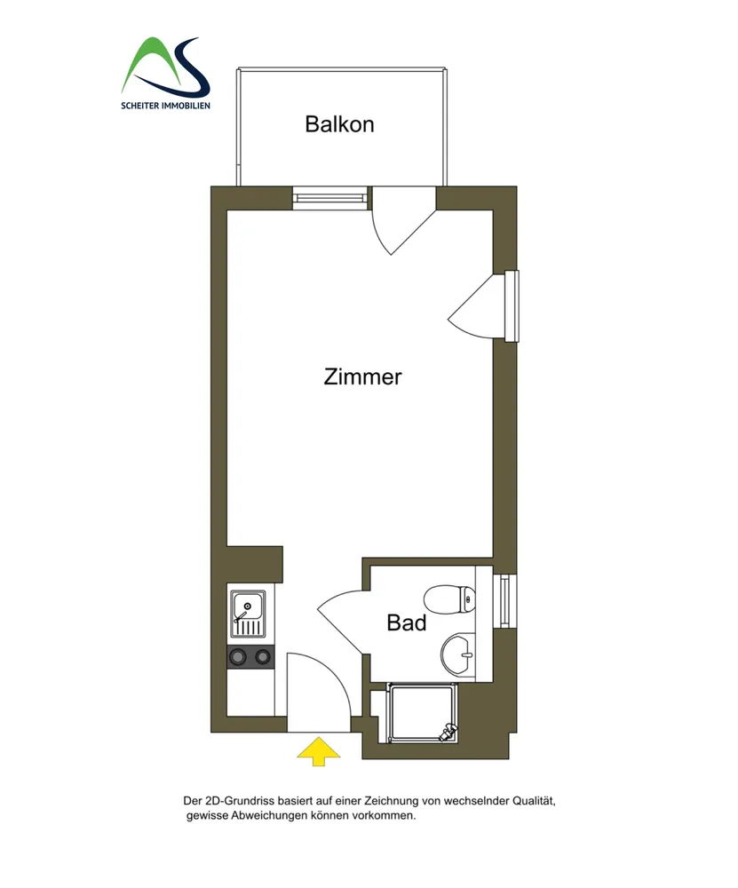 1 Zimmer Wohnung mit 23 m² in Regensburg – Bild 11