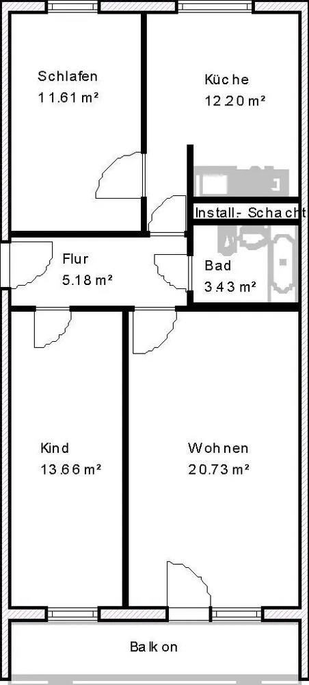 3 room apartment with 69 m² in Magdeburg – Photo 2