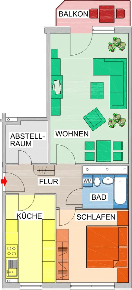 2 room apartment with 60 m² in Chemnitz – Photo 5