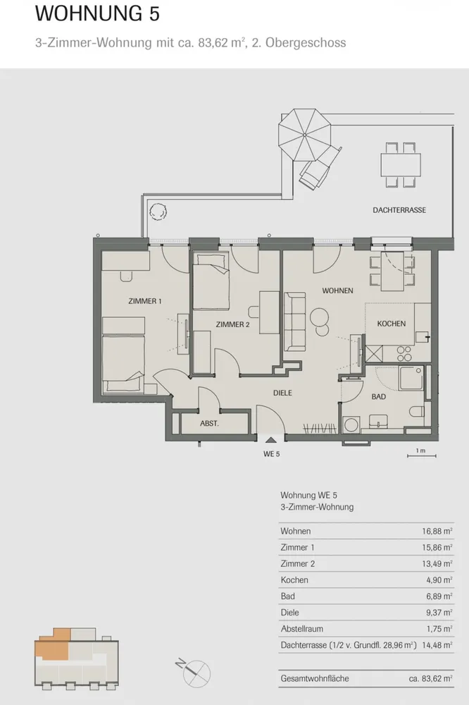 3 Zimmer Wohnung mit 84 m² in Freiburg im Breisgau – Bild 3