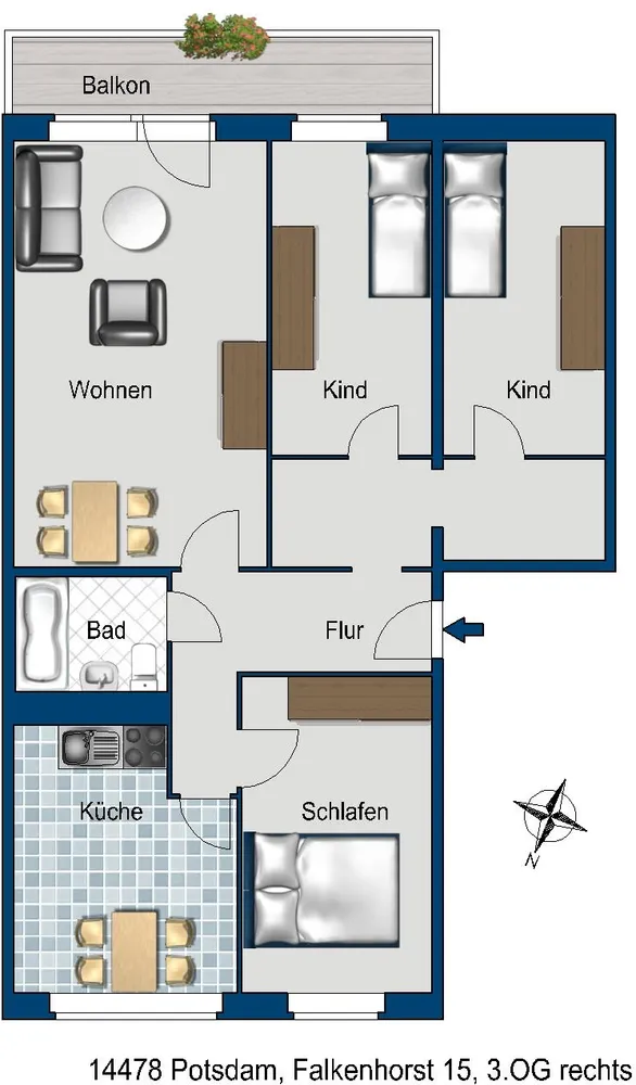 4 Zimmer Wohnung mit 85 m² in Potsdam – Bild 3