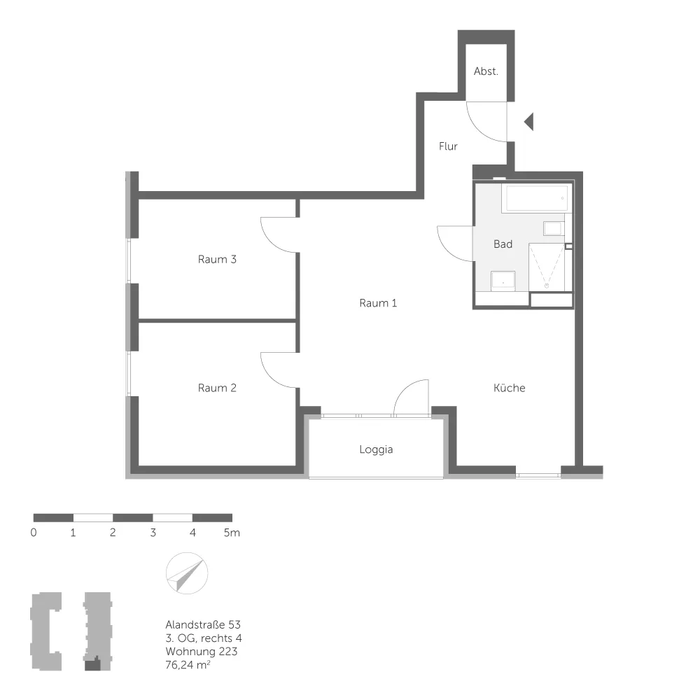 3 Zimmer Wohnung mit 76 m² in Berlin – Bild 9