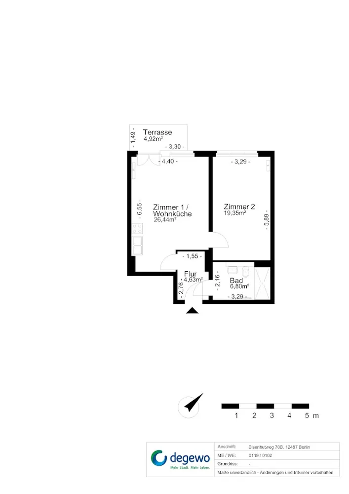 2 Zimmer Wohnung mit 60 m² in Berlin – Bild 6