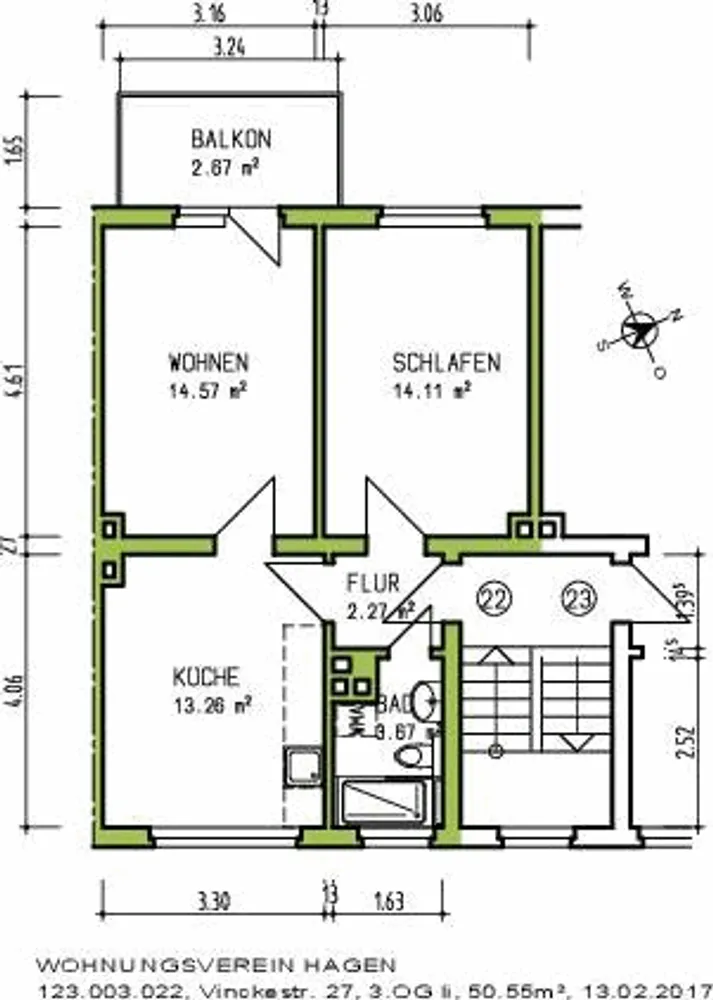 3 Zimmer Wohnung mit 51 m² in Hagen – Bild 5