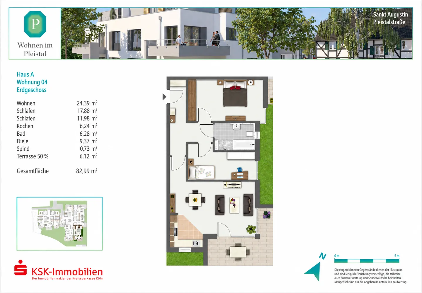 3 Zimmer Wohnung mit 83 m² in Sankt Augustin – Bild 5