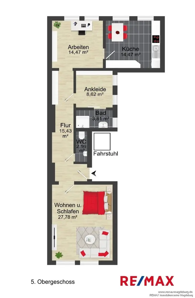 3 room apartment with 87 m² in Magdeburg – Photo 9