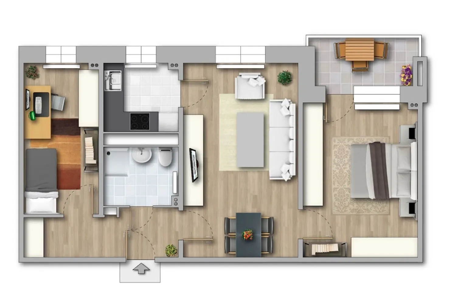 3 Zimmer Wohnung mit 63 m² in Magdeburg – Bild 2