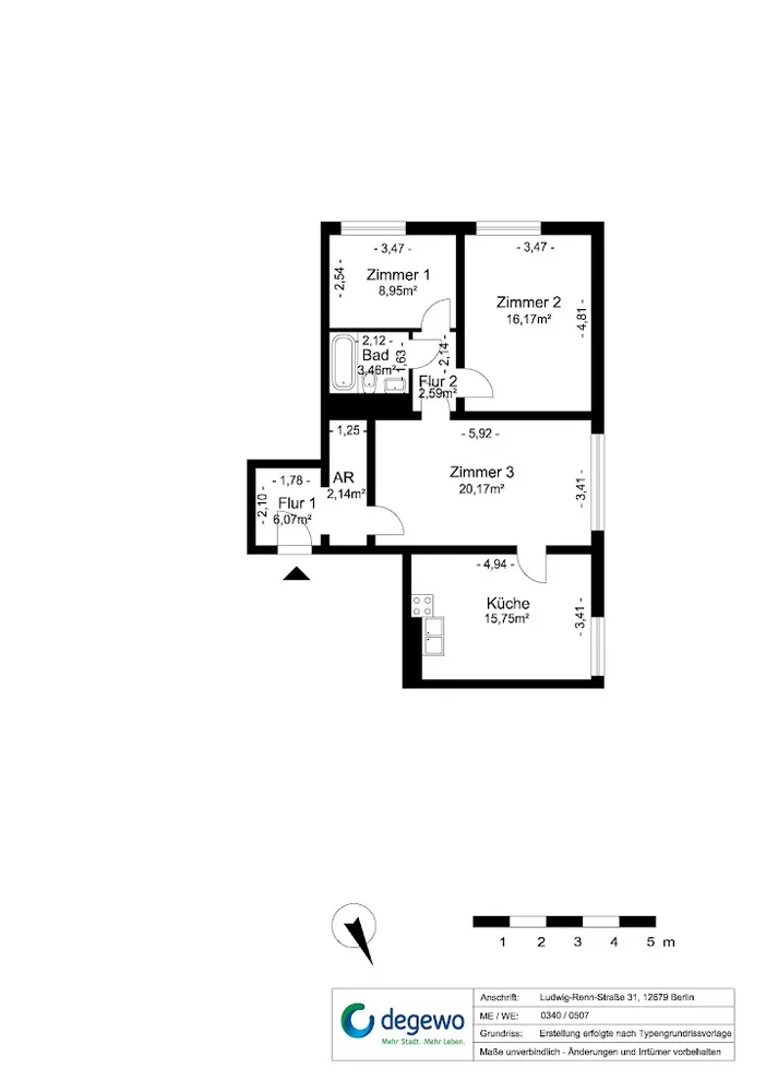 3 room apartment with 75 m² in Berlin – Photo 1