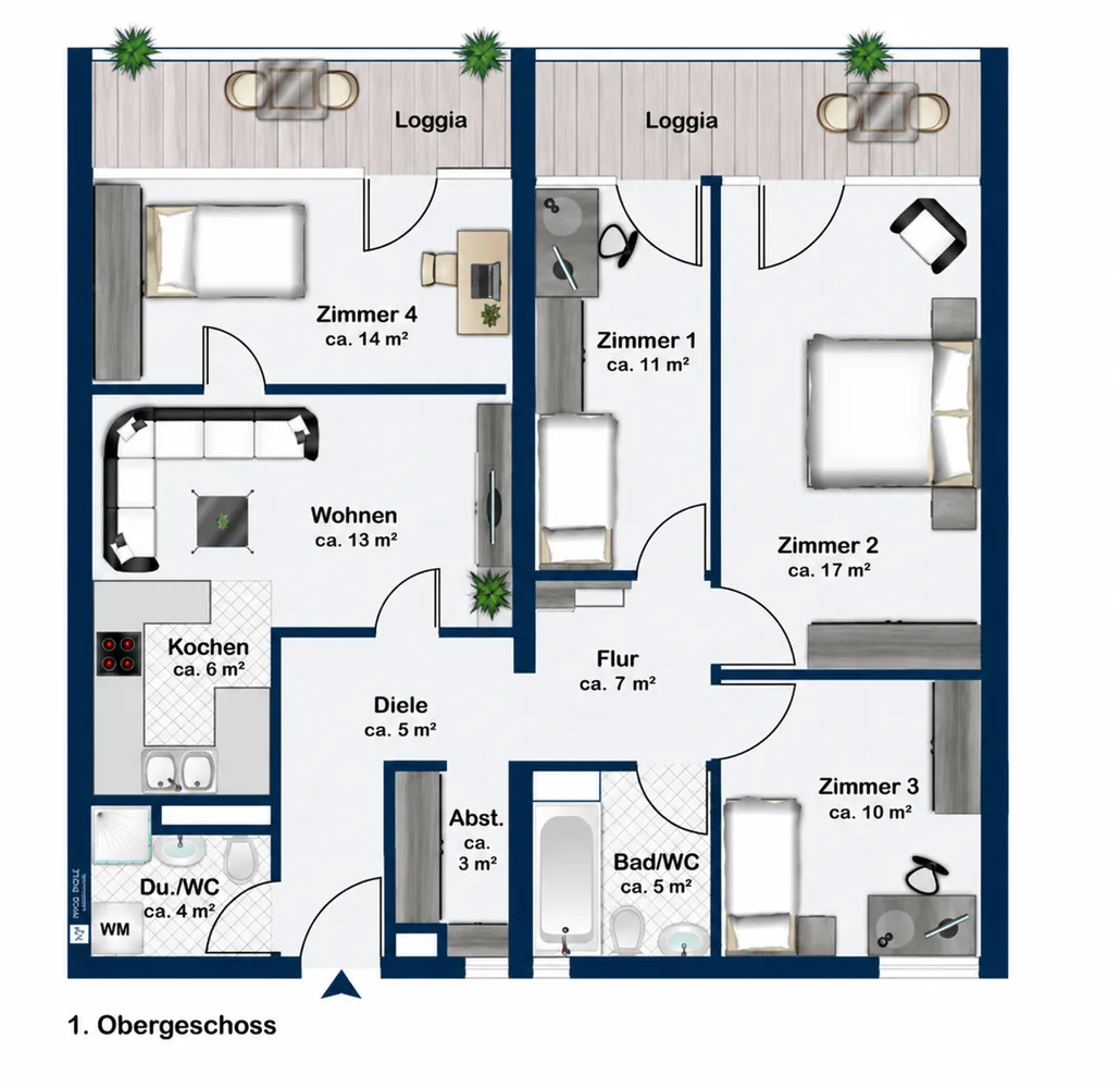 5 Zimmer Wohnung mit 103 m² in Karlsruhe – Bild 3