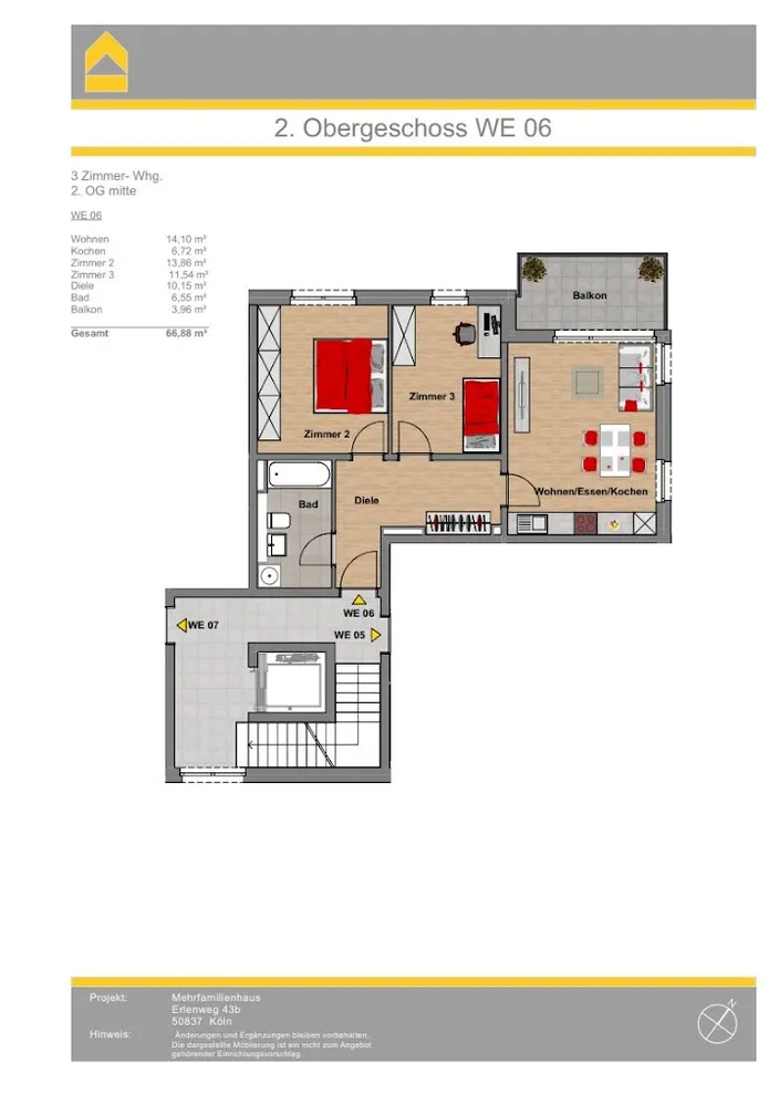 3 Zimmer Wohnung mit 67 m² in Köln – Bild 8
