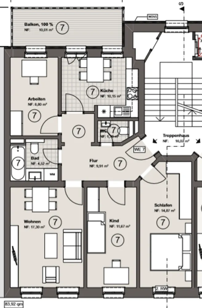4 Zimmer Wohnung mit 84 m² in Leipzig – Bild 2