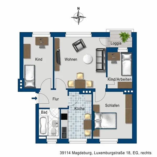 4 Zimmer Wohnung mit 71 m² in Magdeburg – Bild 5