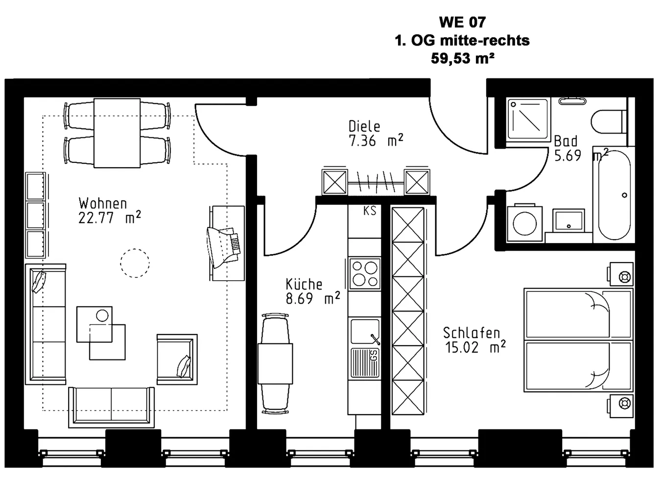 2 Zimmer Wohnung mit 60 m² in Leipzig – Bild 7