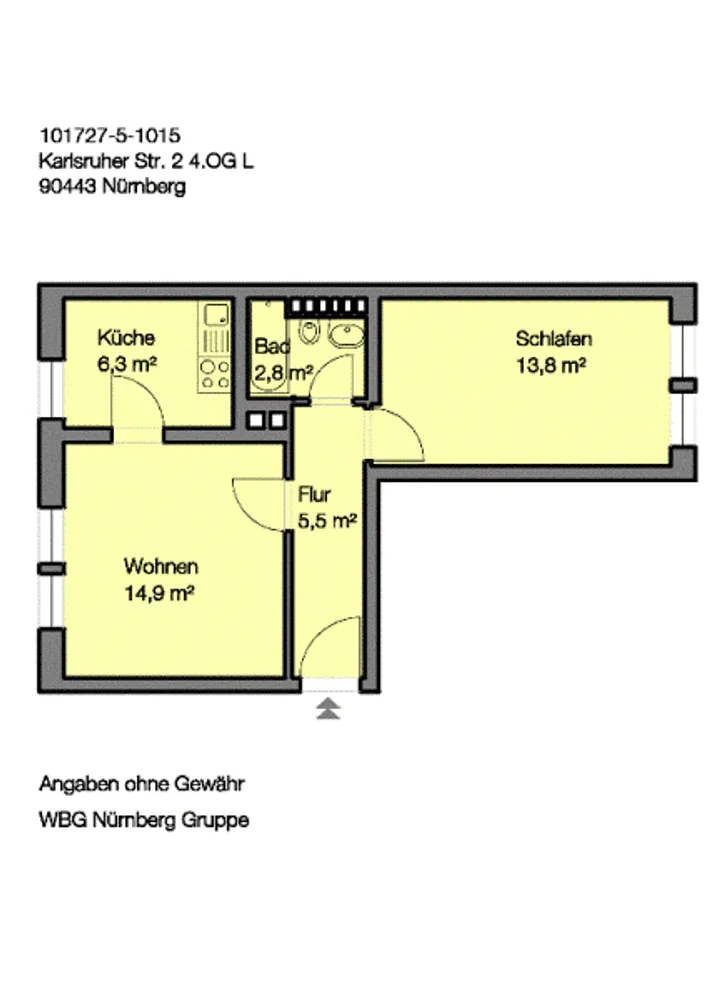 2 Zimmer Wohnung mit 43 m² in Nürnberg – Bild 8