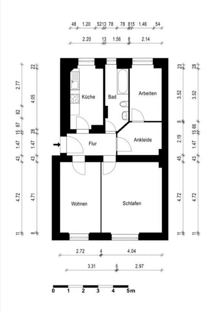 3 Zimmer Wohnung mit 75 m² in Frankfurt am Main – Bild 2