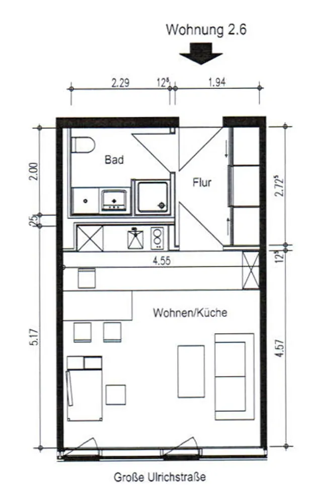 1 Zimmer Wohnung mit 32 m² in Halle (Saale) – Bild 6