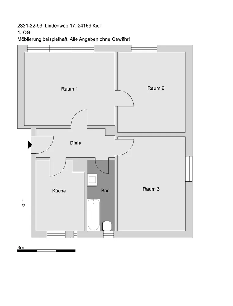 3 Zimmer Wohnung mit 75 m² in Kiel – Bild 4