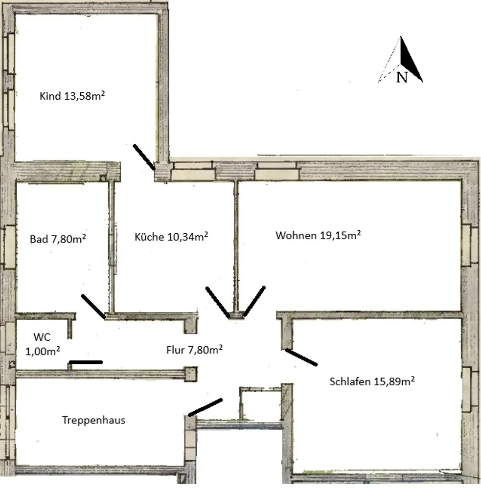 4 Zimmer Wohnung mit 76 m² in Bielefeld – Bild 2
